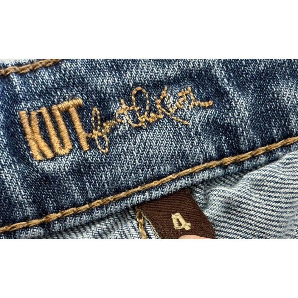 Kut from the Kloth Straight Leg Jeans Medium Wash‎ Stretch Denim Womens Size 4 - Picture 4 of 16